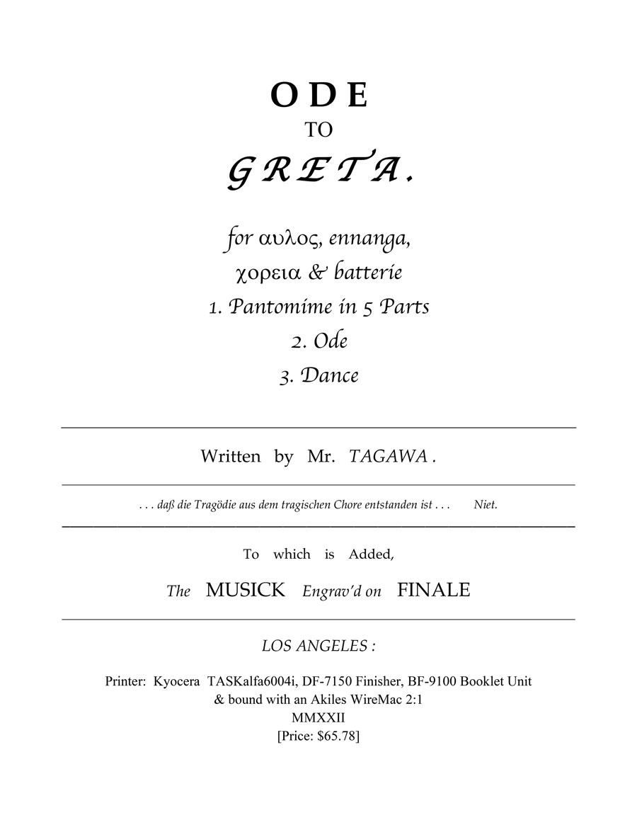 Cover Ode to Greta